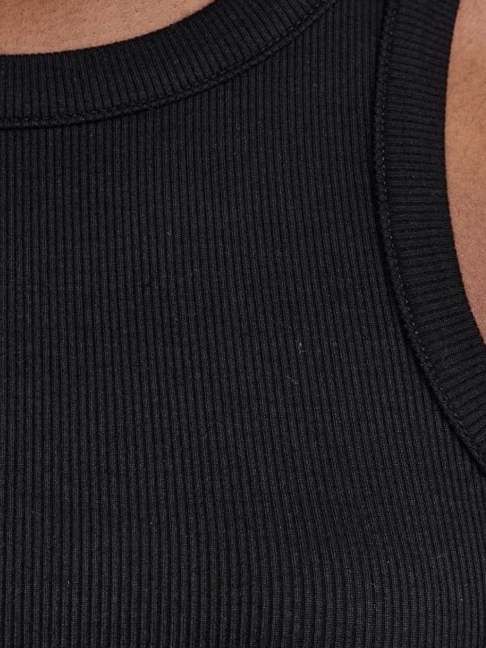 Splits59 Black Ribbed Racer Tank Top - Picture 3 of 5